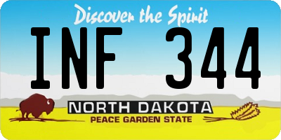 ND license plate INF344
