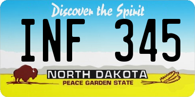 ND license plate INF345