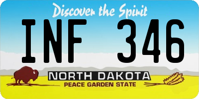 ND license plate INF346
