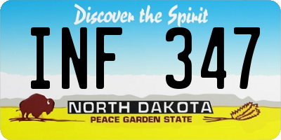ND license plate INF347