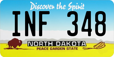 ND license plate INF348