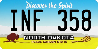 ND license plate INF358
