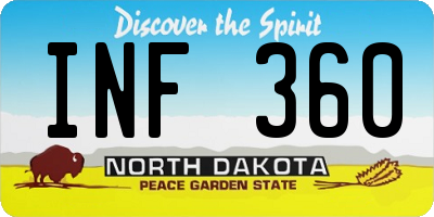 ND license plate INF360
