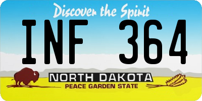 ND license plate INF364