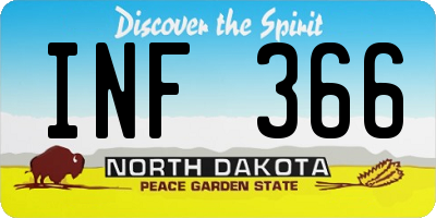 ND license plate INF366