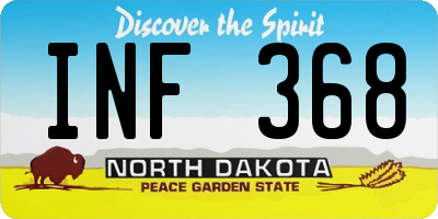 ND license plate INF368