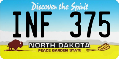 ND license plate INF375
