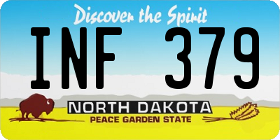 ND license plate INF379
