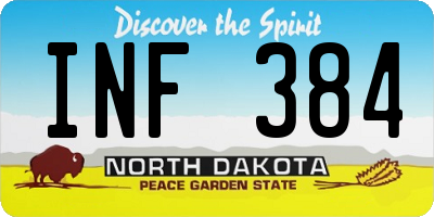 ND license plate INF384