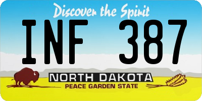 ND license plate INF387