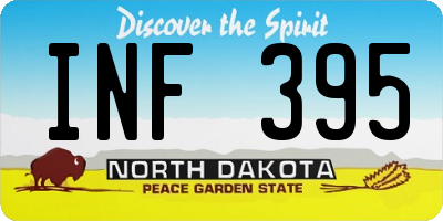 ND license plate INF395