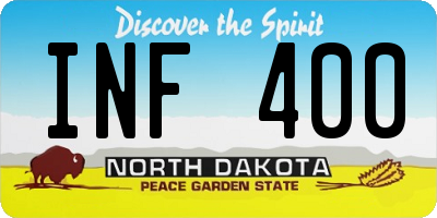 ND license plate INF400