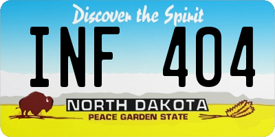 ND license plate INF404