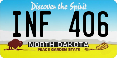ND license plate INF406