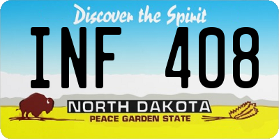 ND license plate INF408