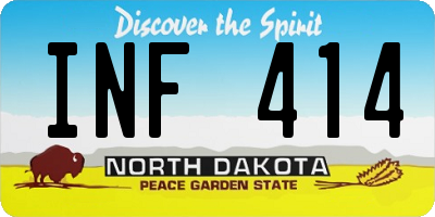 ND license plate INF414