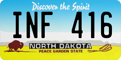 ND license plate INF416