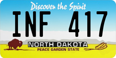 ND license plate INF417
