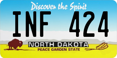 ND license plate INF424