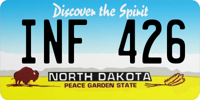 ND license plate INF426