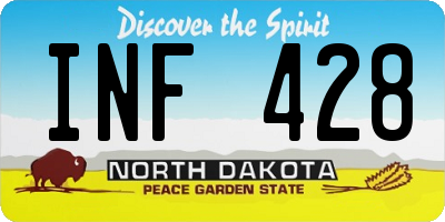 ND license plate INF428