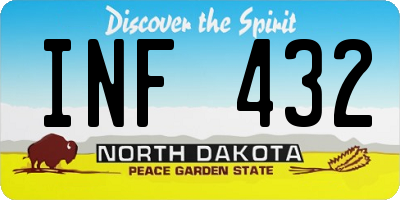 ND license plate INF432