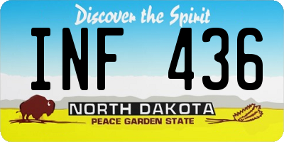 ND license plate INF436
