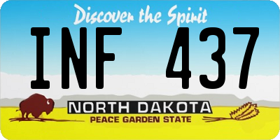 ND license plate INF437