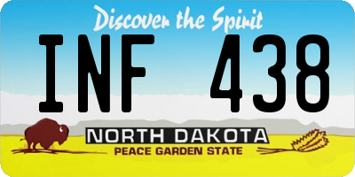 ND license plate INF438