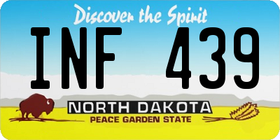 ND license plate INF439