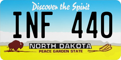 ND license plate INF440