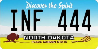 ND license plate INF444