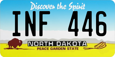 ND license plate INF446