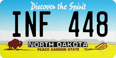ND license plate INF448