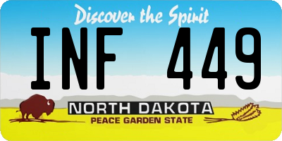 ND license plate INF449
