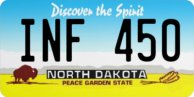 ND license plate INF450
