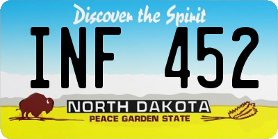 ND license plate INF452