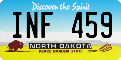 ND license plate INF459