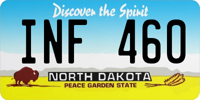 ND license plate INF460