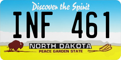 ND license plate INF461