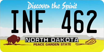 ND license plate INF462