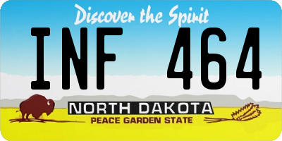 ND license plate INF464