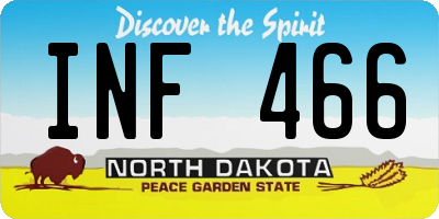 ND license plate INF466