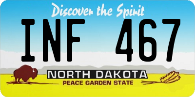 ND license plate INF467
