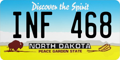 ND license plate INF468