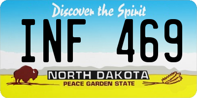 ND license plate INF469