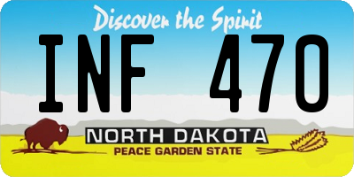 ND license plate INF470