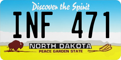 ND license plate INF471