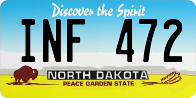 ND license plate INF472