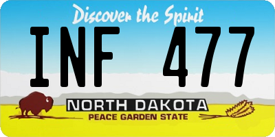 ND license plate INF477